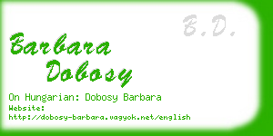 barbara dobosy business card